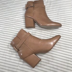 Kate Spade Tan Leather Ankle Boots Size 9 NWT